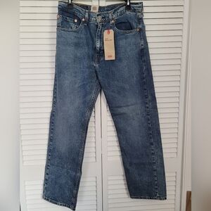 Levi's 505 Regular Jeans Mens 34x30 Blue Stretch Straight Leg Medium Wash Denim